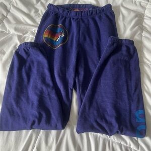 Aviator nation purple sweatpants